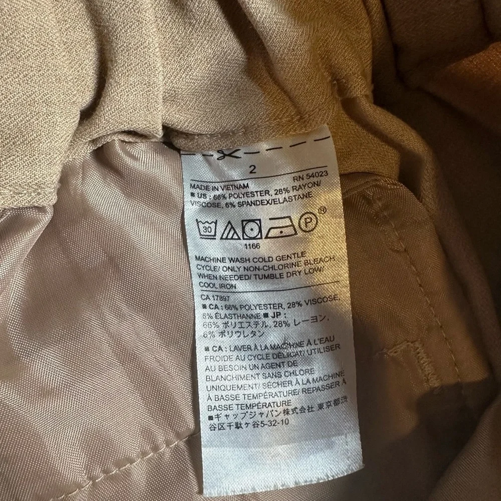 Banana Republic Hayden Pants | Women’s Size 2 | Beige Tapered Work Trousers